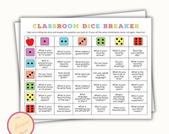 IJsbrekeractiviteit in de klas - Back to School Dicebreaker - Roll & Tell-spel - Kennismakingsvragen voor kinderen en leerkrachten