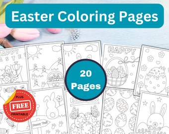 Easter Coloring Pages for Kids - Printable Coloring Sheets for Easter Party, Classroom Party, Family Game Nights