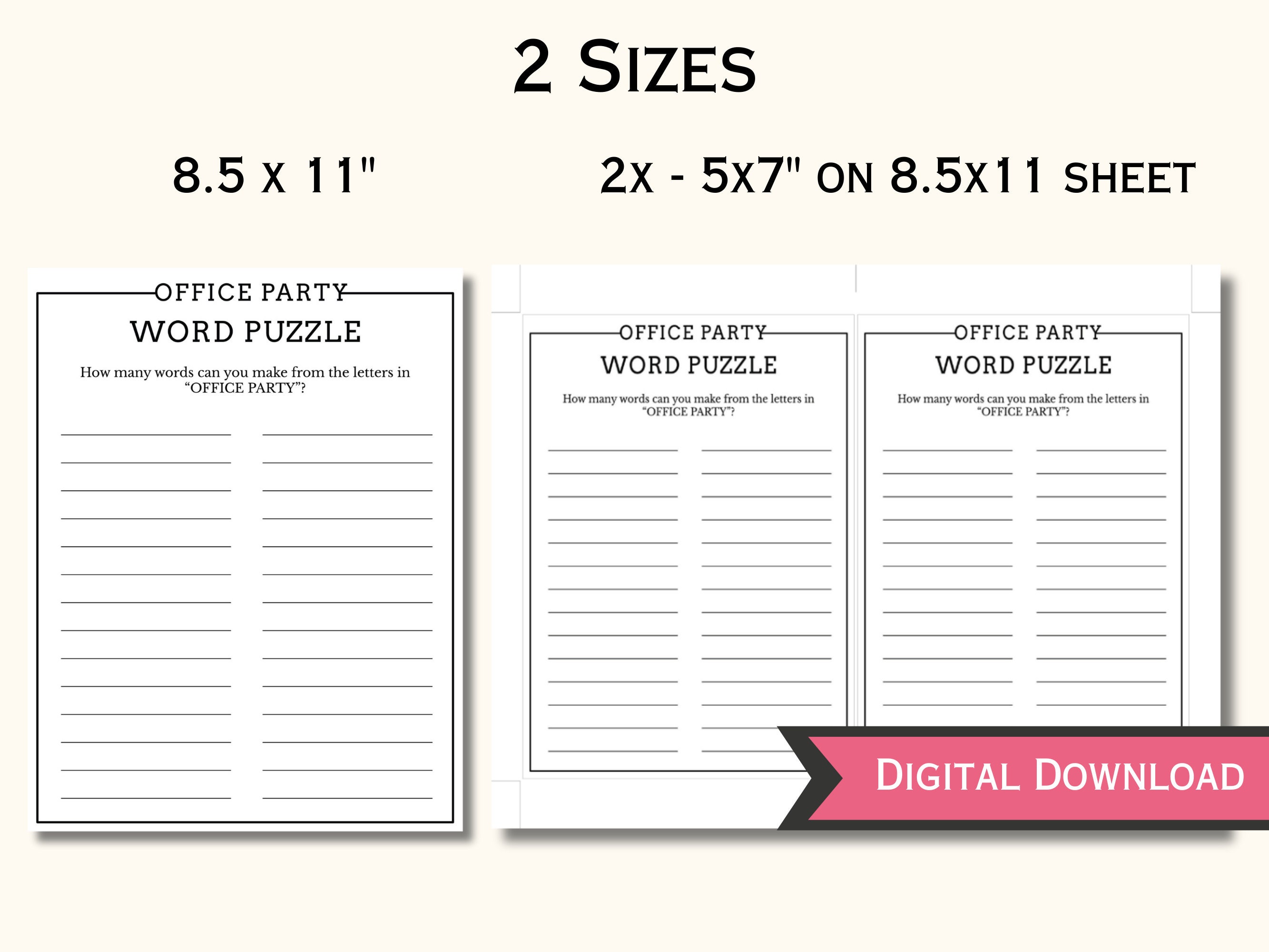 Printable Office Party Games Bundle Work Party Games for Team Building ...