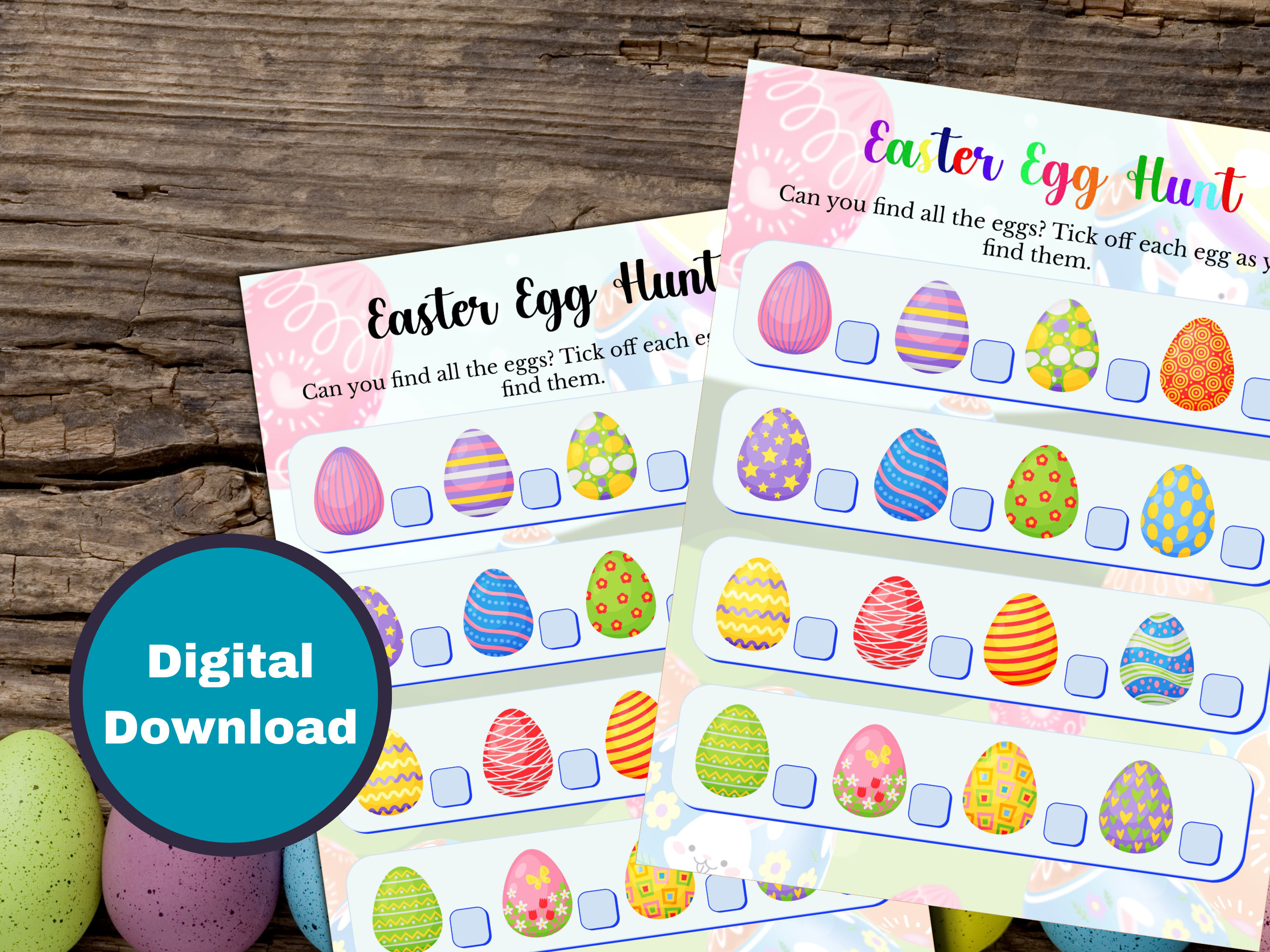 Printable Easter Egg Hunt for Kids - Bunny Treasure Hunt Party Games ...
