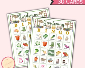 30 einzigartige Gartenbingo - Druckbare Garten Bingo - Partyspielideen für Senioren - Erde Tag, Muttertagsbrunch-Idee