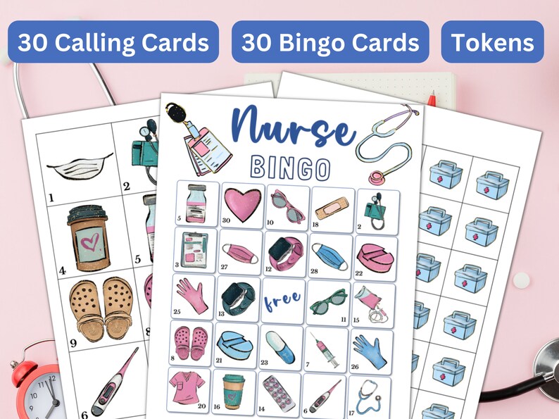 Printable Nurse Bingo Game Medical Bingo Games, Nurse Appreciation