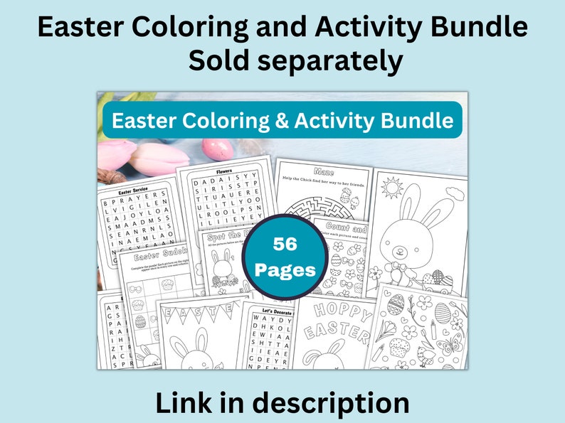 Easter Activity Pages for Kids Easter Coloring and Activity Pack ...