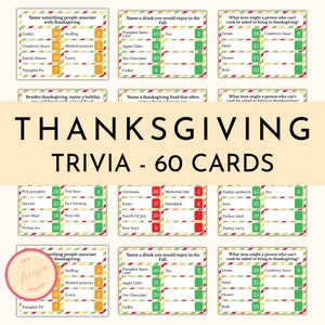 Thanksgiving Trivia Feud - Printable Thanksgiving Activity For Kids and Adults - Family Game Night - Classroom, Office Party - PL04