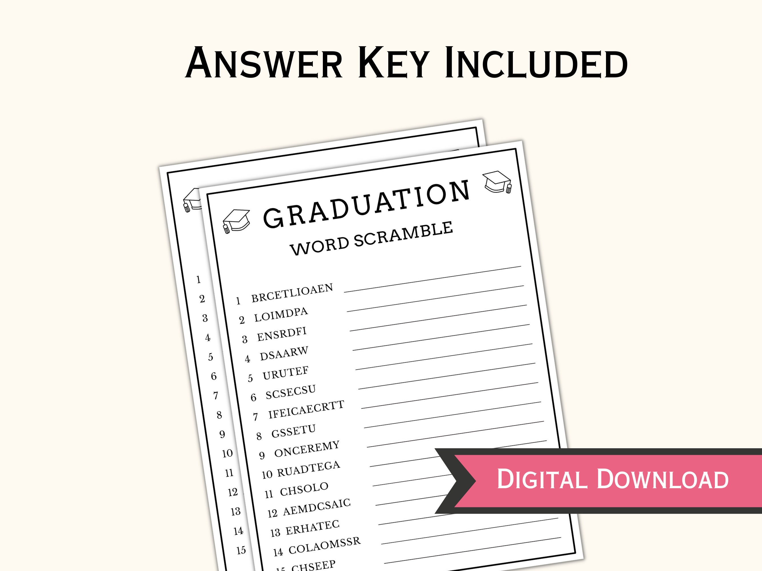 14 Printable Graduation Party Games Bundle 2024 Graduation Games Class of 2024 Games 2024 Grad