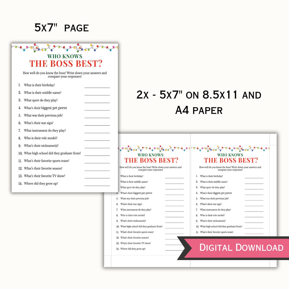 Who Knows the Boss Best - Christmas Office Party Icebreaker - Christmas ...