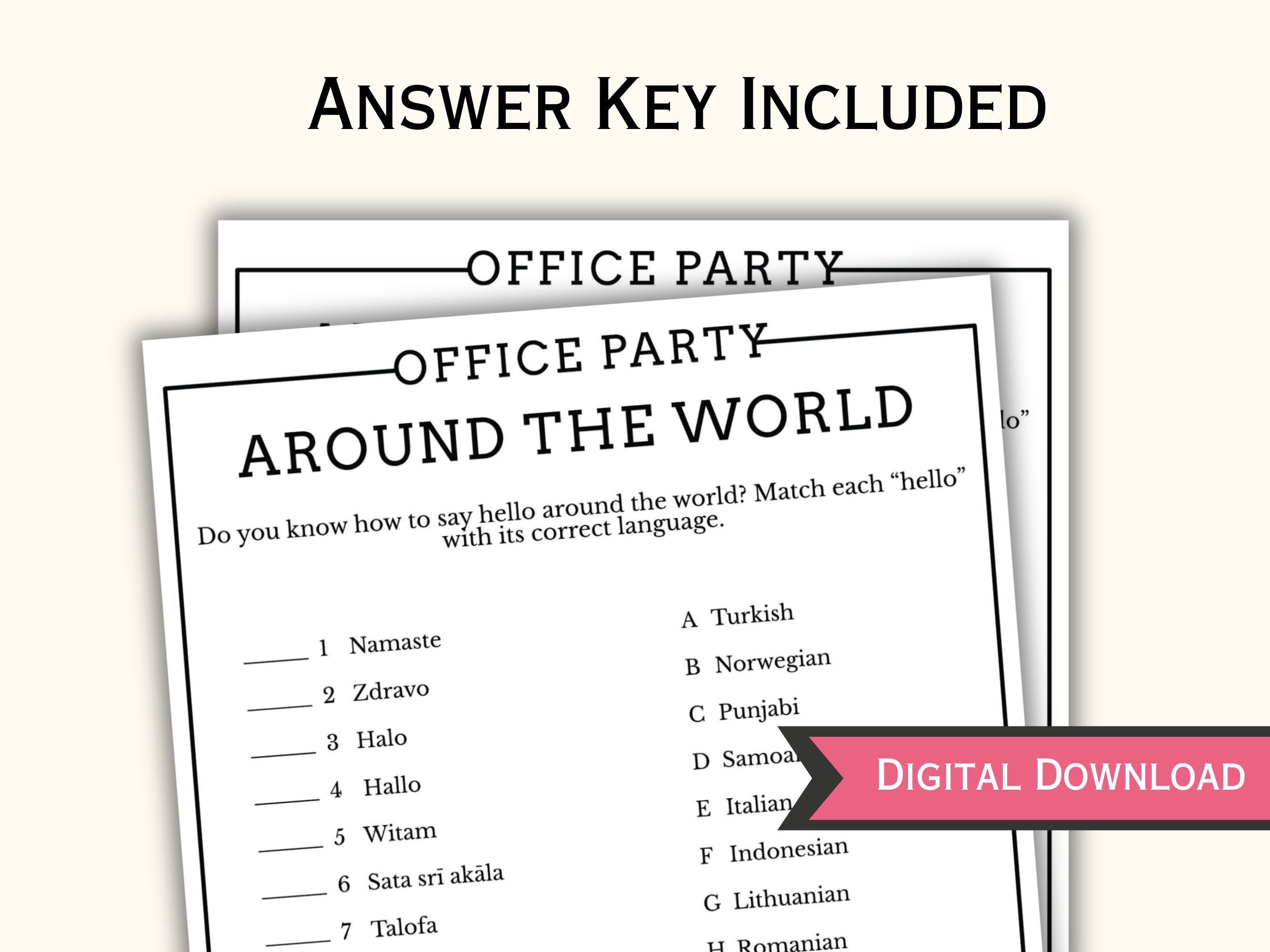 Office Party Games Bundle 12 Printable Work Party Games for Team ...