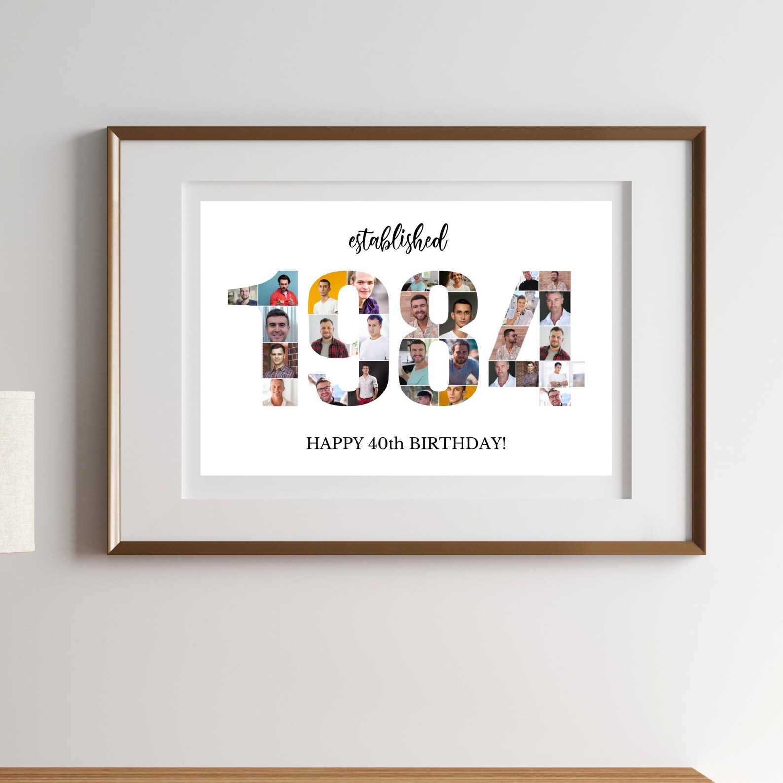 Custom 40th Birthday Photo Collage Template - Personalized 1984 Picture ...