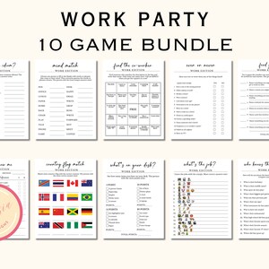 Work Party Games Bundle - 10 Printable Office Party Games for Team Building - Staff Appreciation Icebreaker Activity - Happy Hours - LK09
