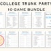 10 Printable College Trunk Party Games - College Going Away Party Games ...