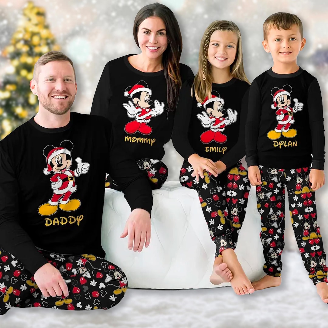 Dog Disney Mickey Mouse Fair Isle Family Christmas Pyjamas Adult