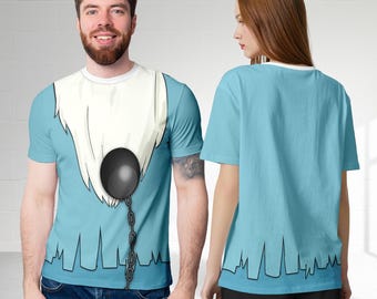 Camiseta 3D de la Mansión Embrujada, Camiseta de disfraz de Gus el Autoestopista Fantasma, Camiseta con estampado integral de película de terror, Camiseta de disfraz de cosplay de la Mansión Embrujada