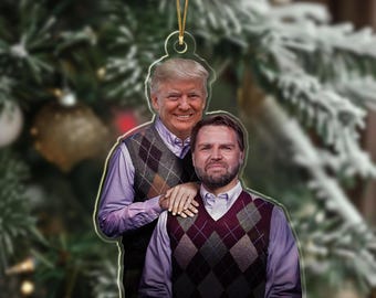Trump Vance Brothers 2024 Ornament, Republican Ornament, Trump 2024 Ornament, JD Vance Ornament, Acrylic Christmas Tree Decor