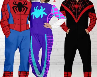 Spidey And Amazing Friends Halloween Costume Jumpsuit, Gwen Stacy Spidey Spin Superhero Cosplay Pajamas, Disney Birthday Party Hoodie Gift