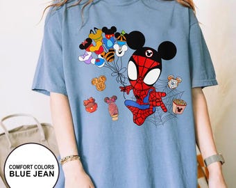Disney Spiderman Comfort Shirt, Disney Spidey With Snacks Shirt, Disney Spidey And Amazing Friends, Disneyland Trip Tee, WDW Boys Kid Shirts