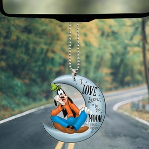 Funny Goofy Cartoon Movie Character Car Ornament, Goofy Car Hanger, Goofy Dog Car Decoration, Trendy Gift For Goofy Lovers