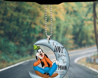 Funny Goofy Cartoon Movie Character Car Ornament, Goofy Car Hanger, Goofy Dog Car Decoration, Trendy Gift For Goofy Lovers