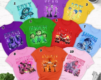 Inside Out 2 Movie Shirt, Core Memory Day Shirt, Inside Out Characters Group Tee, It&#39;s Okay To Feel All The Feels Family Trip Shirt RE