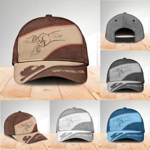 Personalized Dad Fist Bump Baseball Hat, Custom Daddy Hat, Father’s Day Gift From Kids, Cap For Husband, Custom Dad Trucker Hat