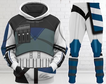 Clone Trooper Halloween Costume Hoodie, Star Wars 3D Costume Sweatshirt, Movie Character Costume 3D Sweatshirt, Warrior All Over Print Shirt
