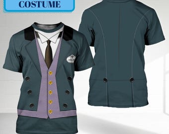 Haunted Mansion Men Butler 3D Shirt, Haunted Halloween Costume For Family Group T shirt, Horror Movie Shirt, Halloween Horror Cosplay