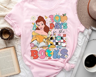 Happy 100 Days In The Book Princess Theme T-Shirt, Princess Checkboard 100 Days Of School Shirt, Teacher Shirt, Summer Vacation Gift For Kid