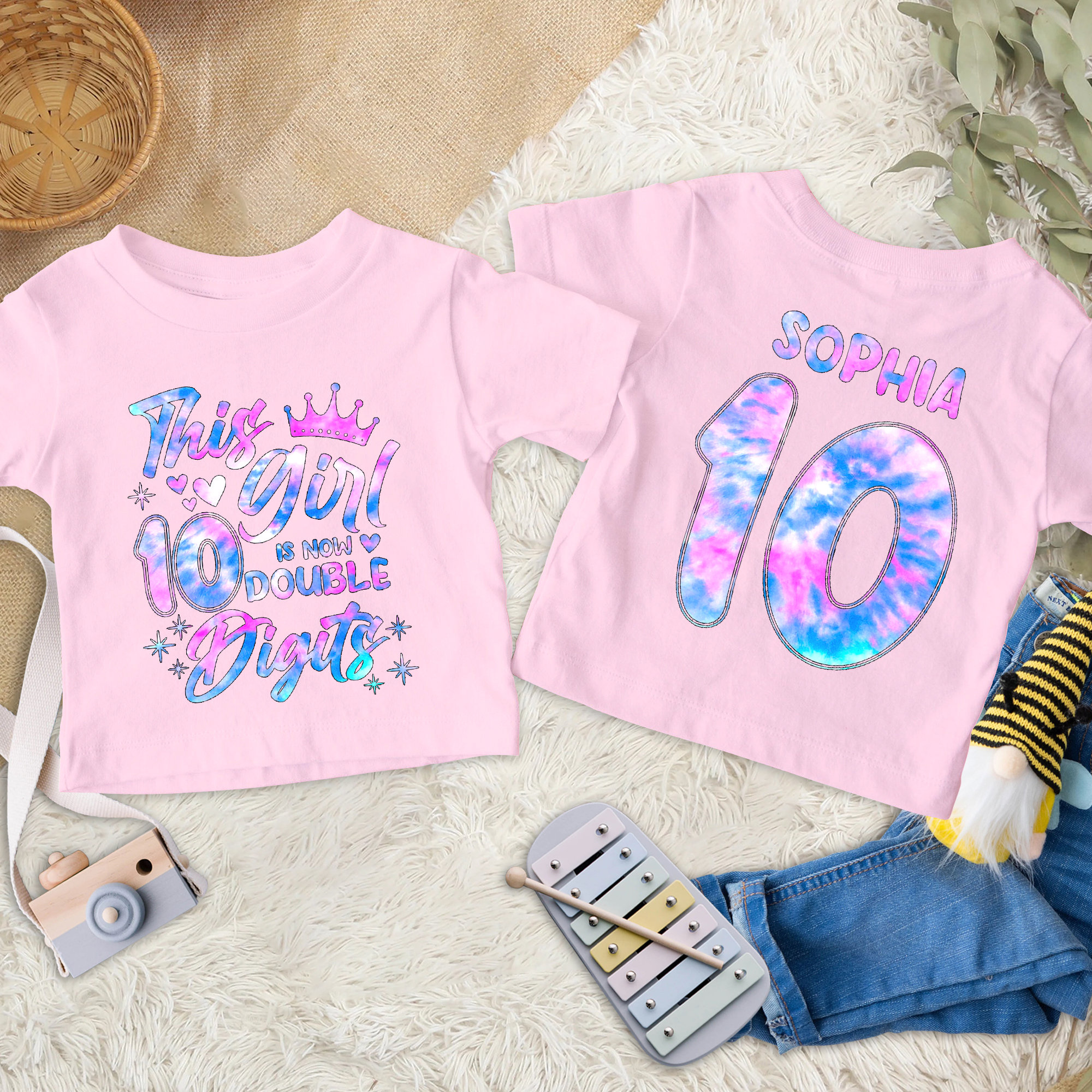 Funny 10th Birthday Shirt Kid T-Shirt Gifts for Girls Boys