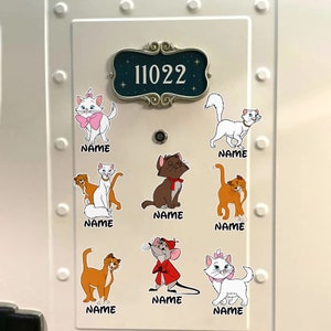 Tous les magnets personnalisés Royal Cat Cruise, magnets pour porte personnages de film chat drôle pour bateau de croisière, cadeau de fête d'anniversaire pour amoureux des chats pour enfant RE image 3