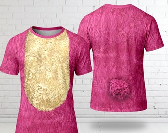 Lotso Bear Shirt, Pink Bear Costume Cosplay 3D Shirt, Toy Story Halloween Costume For Family Group T Shirt, Villain Halloween Toy Men Tee