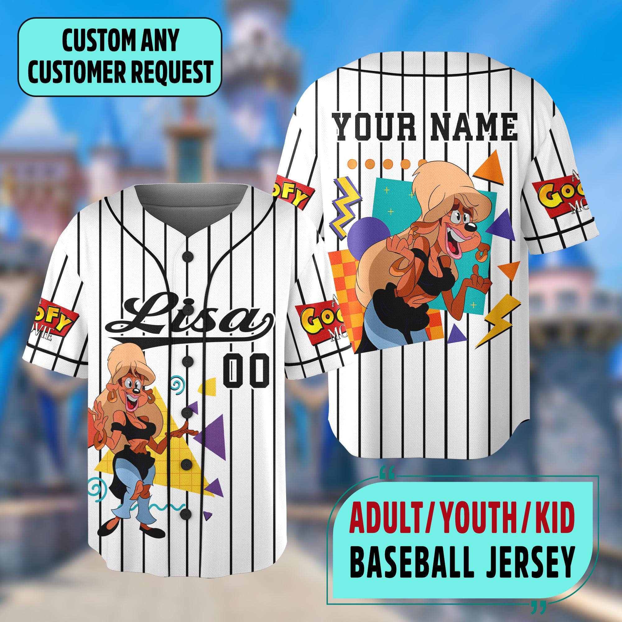 Custom A Goofy Movie Baseball Jersey, Personalized Retro 90s Goofy
