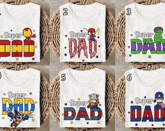 Spiderman Iron Man Super Dad Shirt, Superhero Matching Father Shirt, Captain America Daddy Shirt, Fathers Day Shirt, New Dad Shirt