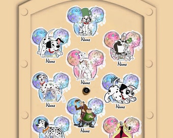 Custom Dalmatians Dog Cruise Magnets, 101 Dog Mouse Head Door Magnets For Cruise Ship, Animated Cruise Ship Stateroom Decor Birthday Gift RE