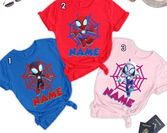 Custom Spider Birthday Matching Shirt, Spider Party Family Matching Shirt, Spidey Super Hero Birthday Shirt, Gift For Kids