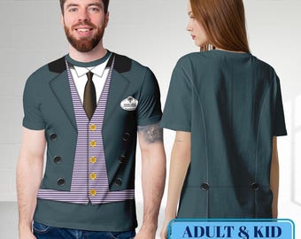 Haunted Mansion Men Butler 3D Shirt, Haunted Halloween Costume For Family Group T shirt, Horror Movie Shirt, Halloween Horror Cosplay