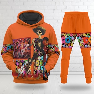 Coco Family Movie Shirt, Hector Miguel Musical Adventure All Over Print Hoodie, Animated Skeleton Character Sweatshirt, Coco Clothing
