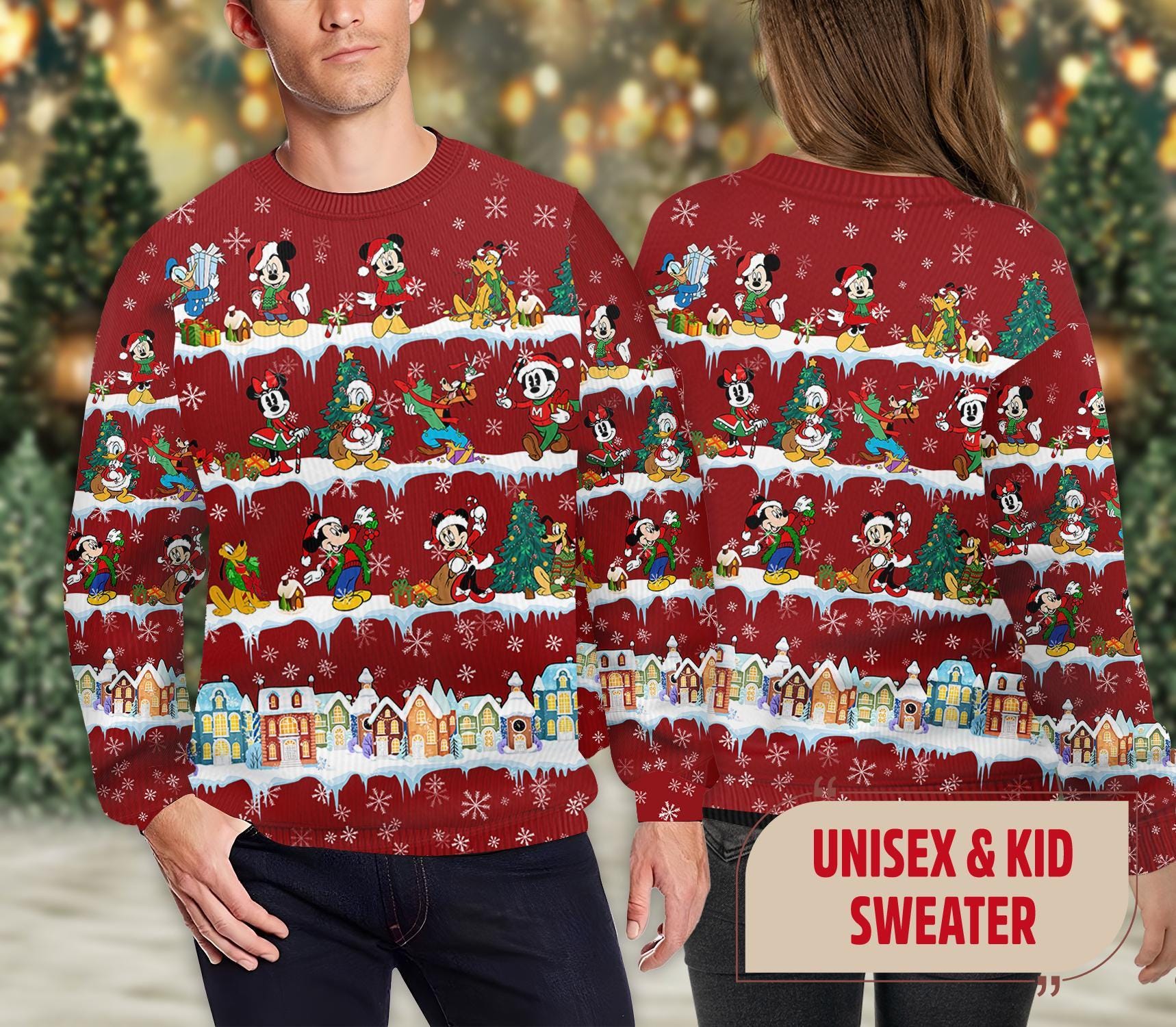 Christmas Mickey Sweater Etsy UK