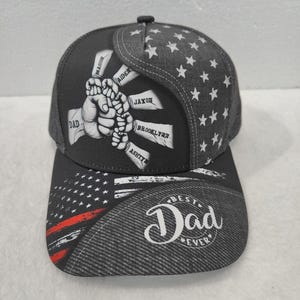 Personalized American Dad Classic Cap, Best Dad Ever Hat With Kid Name, Baseball Dad Cap, Dad Trucker Hat, Father's Day Hat For Papa Grandpa