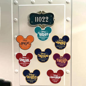 Personalized Mickey Mouse Cruise Door, Custom Dream Wish Wonder Treasure Magnet, Mickey  Cruise Magnet Sign, Ship Name Door Magnet