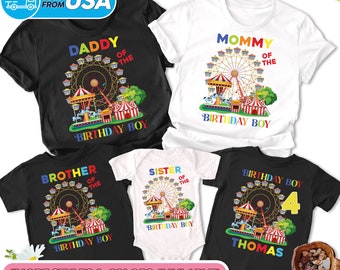 Personalized Carnival Circus Family Matching Shirts, Festival Circus Birthday Matching T Shirt, Colorful Circus Birthday Party Outfit RE