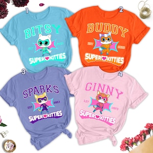 Custom SuperKitties Matching Shirt, Super Kitties Hero Shirt For Kids, SuperKitties Family Matching Tee, Super Kitties Pounce Group Shirt