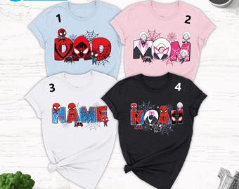 Personalized Spidey And His Amazing Friends T-Shirt, Custom Spiderman Theme Matching Shirt, Spidey Birthday Boy/Girl Party Gift For Kid