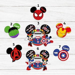 Personalized Mickey Minnie Super Heroes Cruise Magnet, Custom Day At Sea 2025, Dream Family Cruise Ship Stateroom Door