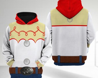 Jessie Cowgirl 3D Adult T-shirt Hoodie, Toy Story Cosplay Costume Hoodie, Jessie Toy Story Halloween Costume Shirt, Cartoon Hoodie