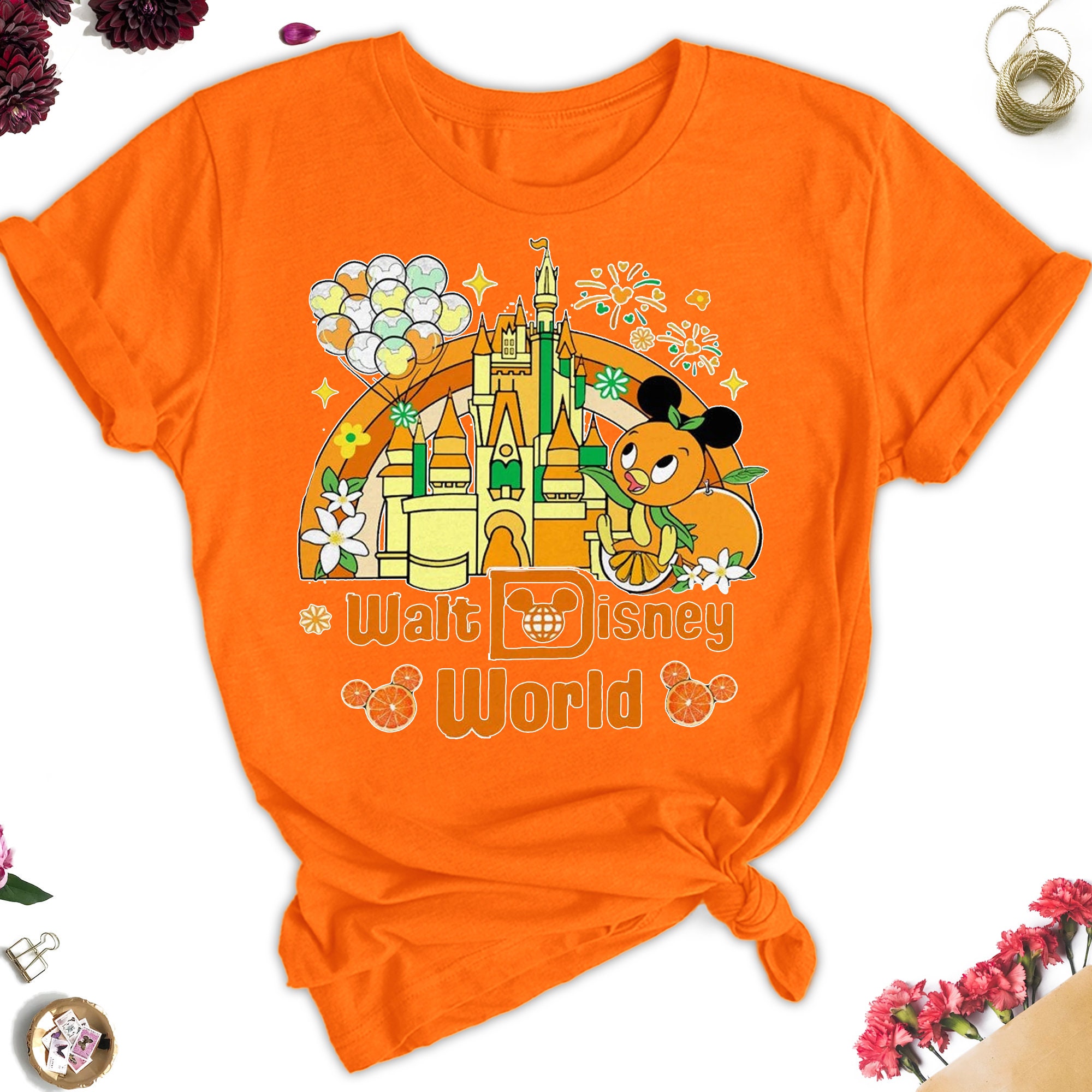 Orange Cute Bird Shirt, Bird Flower And Garden Festival Orange Shirt, Animal Family Vacation Shirt, Family Trip Castle Hoodie, Summer Tee