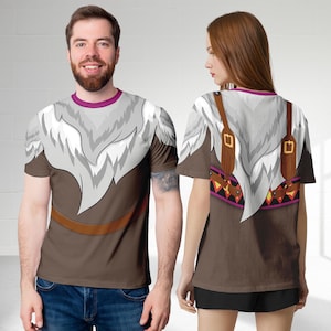 Sven Frozen Reindeer Costume T-Shirt, Sven Reindeer 3D Shirt, Frozen Magic Kingdom Character Halloween Cosplay Party Christmas Gift