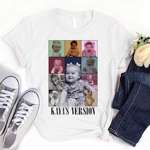 Custom Your Photo Shirt, Personalized Kid Bootleg Shirt, Custom Kid Shirt, Custom Baby Version, Family Portrait Shirt, Gift For Family image 4