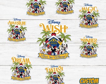 Custom Wdw Cruise Line Ship Door Magnet, Pick Ship Family Name Sailing Date, Wish Dream Treasure Magic Wonder Adventure Fantasy Destiny