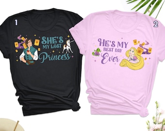 Custom He Is My Best Day Ever Valentine Couple Matching Sweatshirt, She Is My Lost Princess Couple Shirt, Princess Thief Valentine Shirt RE