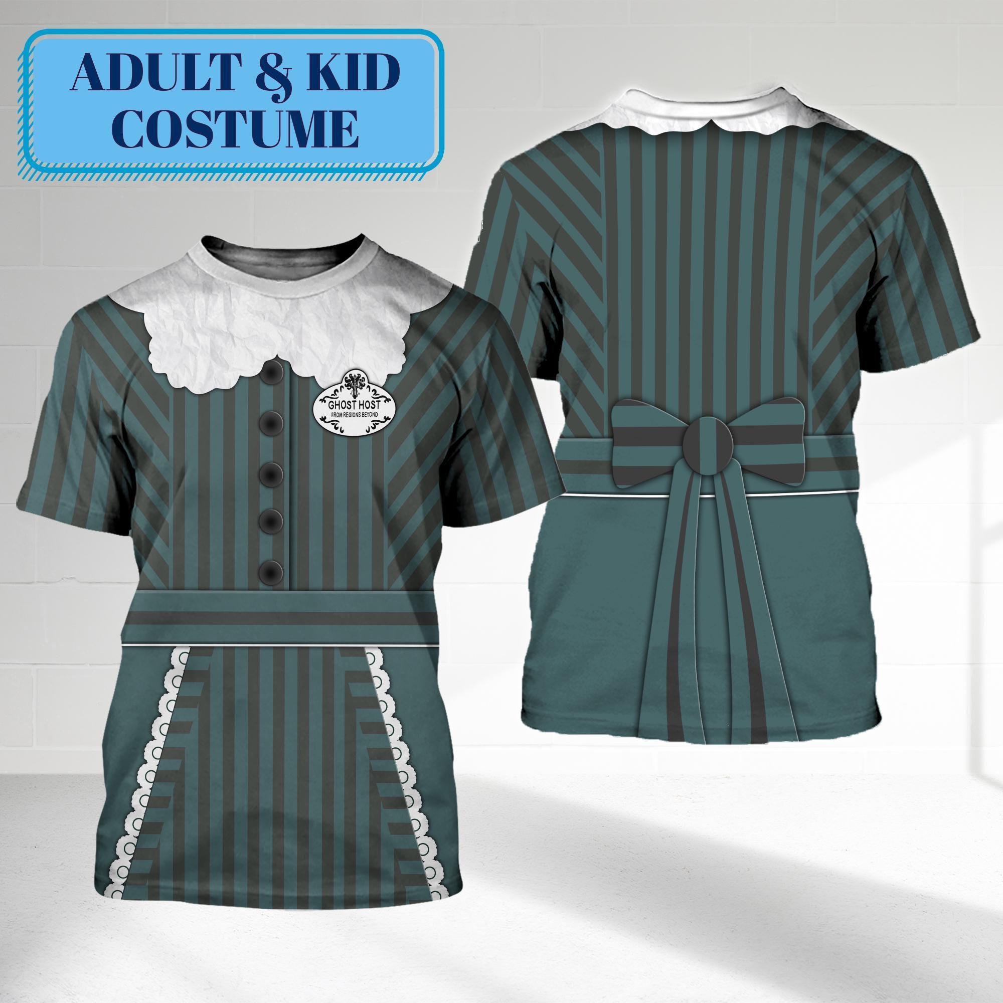 Haunted Mansion Costume Shirt, Maid Haunted Mansion Halloween Costume For Family Group T shirt, Horror Halloween Costume Tee