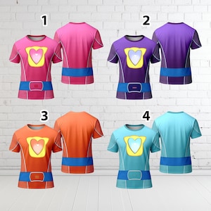 Heart Face 3D Super Cat Suit, Halloween Costume For Family Group T Shirt, Super Cat All Over Print Cosplay Party Friend Matching Shirt RE